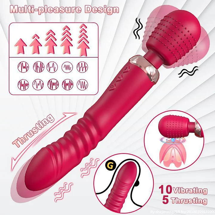 Vibrator displaying multiple vibration modes and control buttons