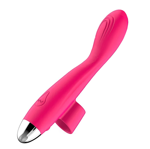Waterproof finger vibrator in use during bath time