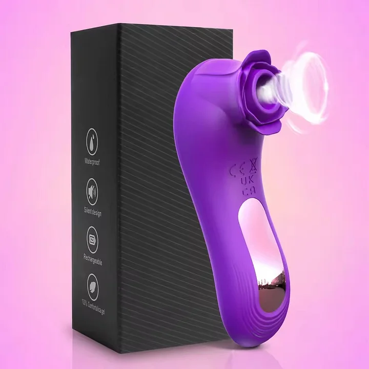 Vibrator in use highlighting clitoral stimulation feature