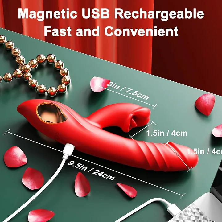 Thrya Rabbit – Dual-Action Rabbit Vibrator with Licking Tip & Deep Thrusting Shaft-IntimiLife