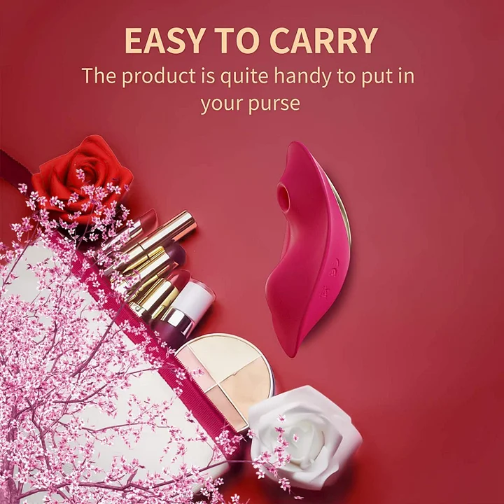 App-controlled panty vibrator in use, showing hands-free design