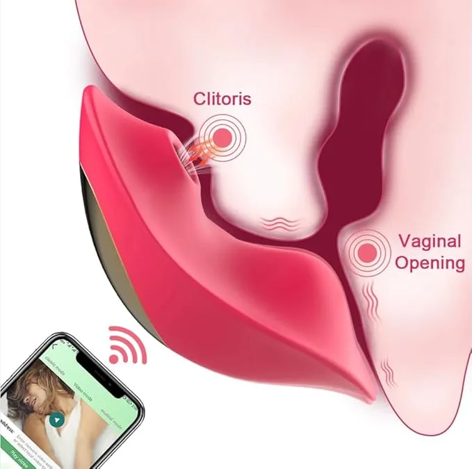 Close-up of the vibrator's medical-grade silicone material and ergonomic shape