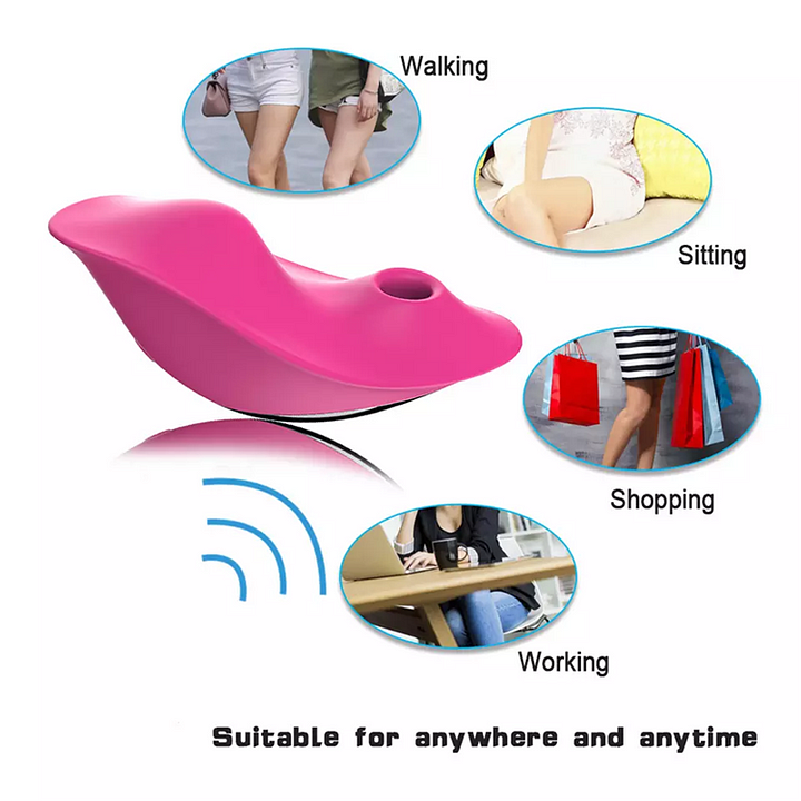 Smartphone app interface displaying 9 vibration and suction modes
