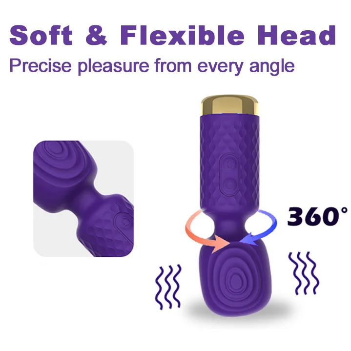 Clio Micro Wand Massager �C Clitoral Vibrator & Portable Body Massager-IntimiLife