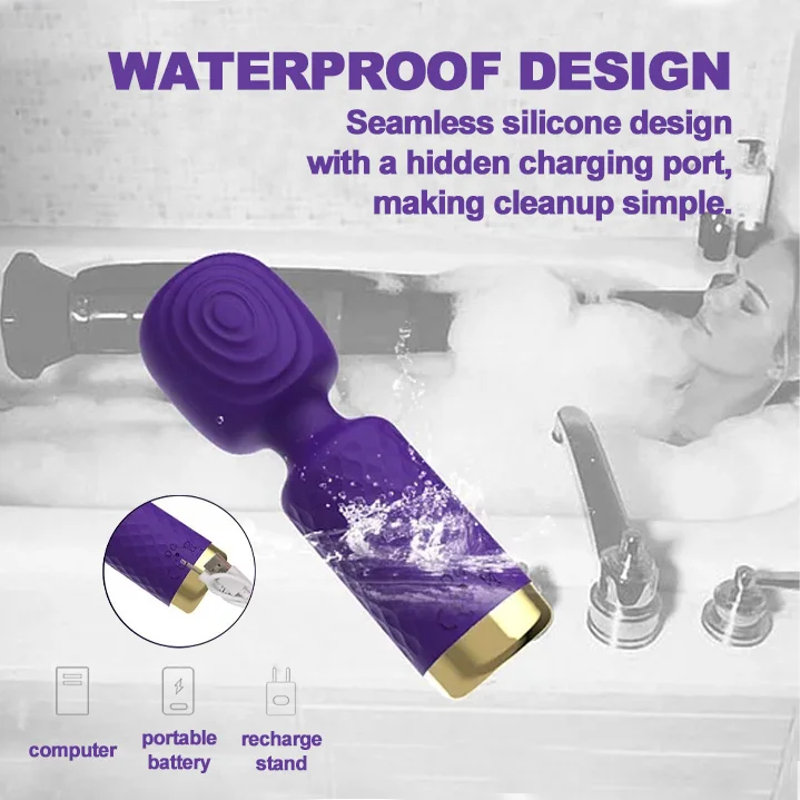 Clio Micro Wand Massager �C Clitoral Vibrator & Portable Body Massager-IntimiLife
