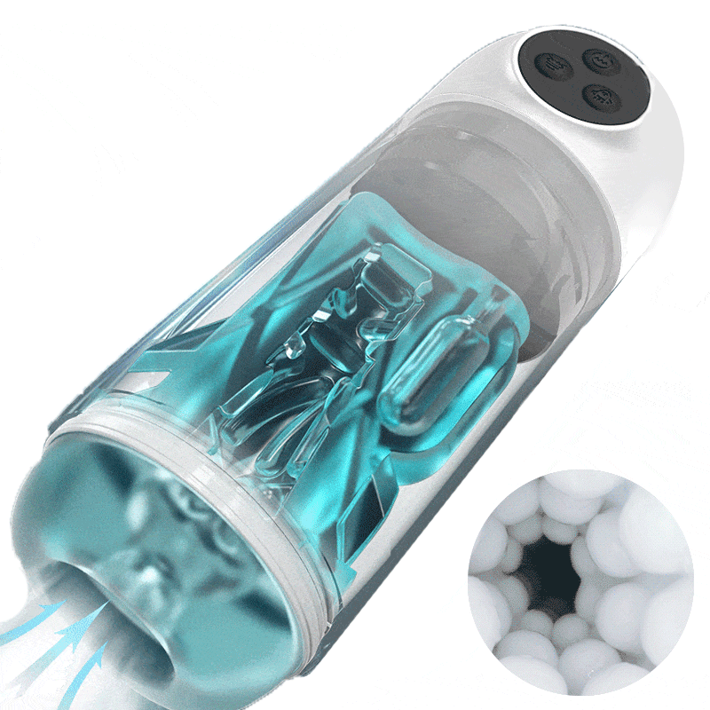 Suction vibration masturbator with textured design