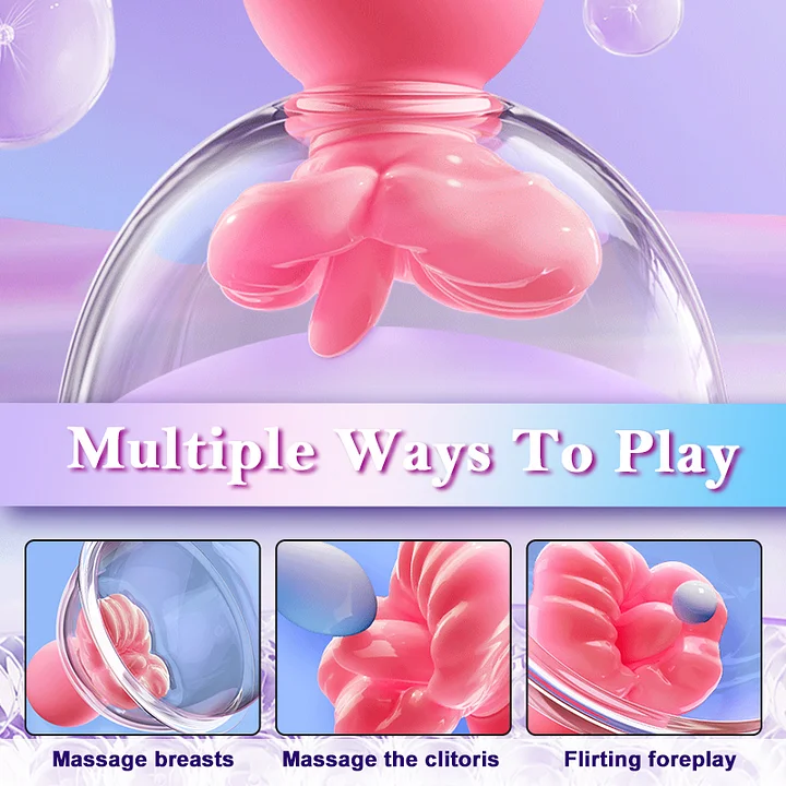 Nipple toy with magnetic USB charging port and controls