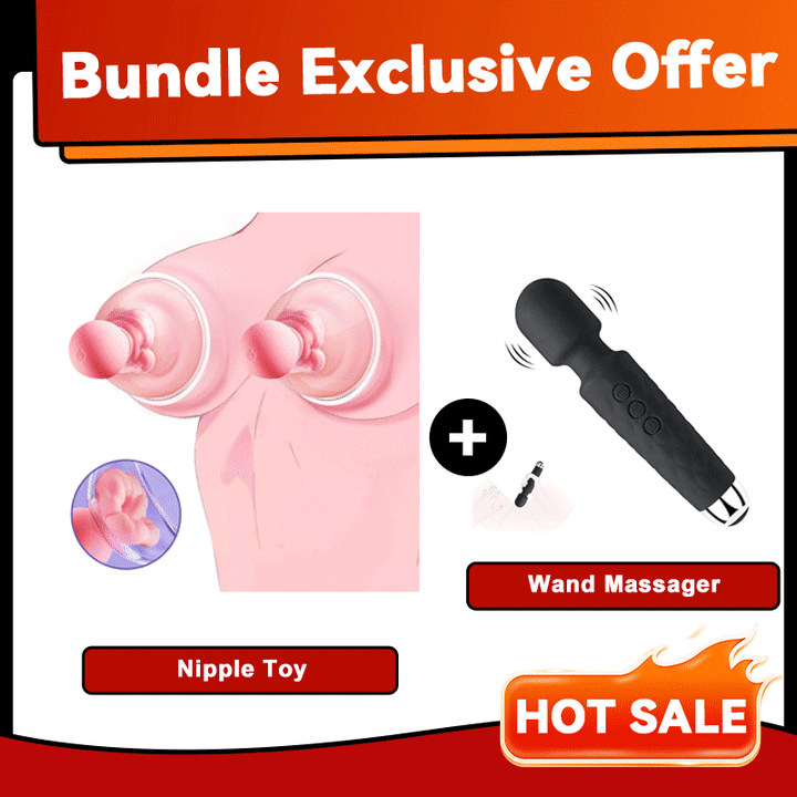 Nipple toy with magnetic USB charging port and controls