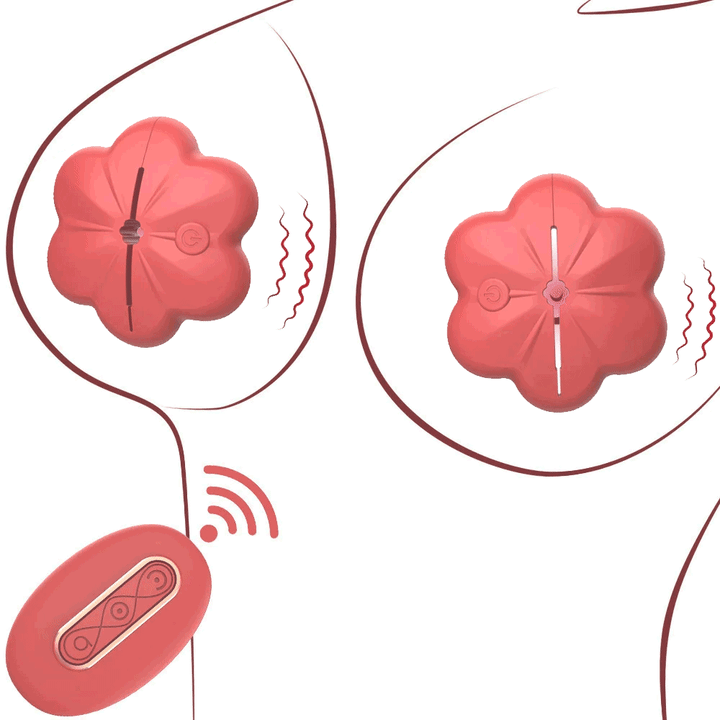 Wireless remote control for hands-free nipple stimulation