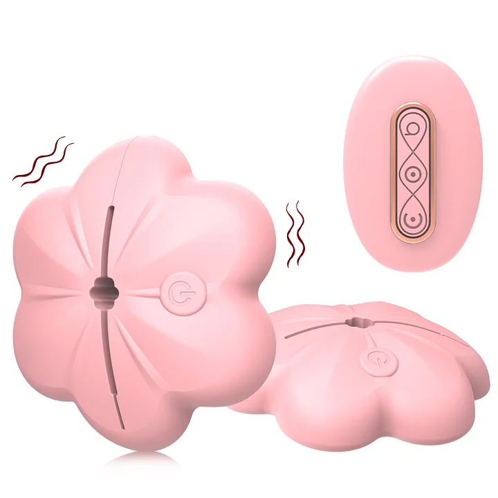 Remote-controlled vibrating nipple clamps with adjustable pinch settings