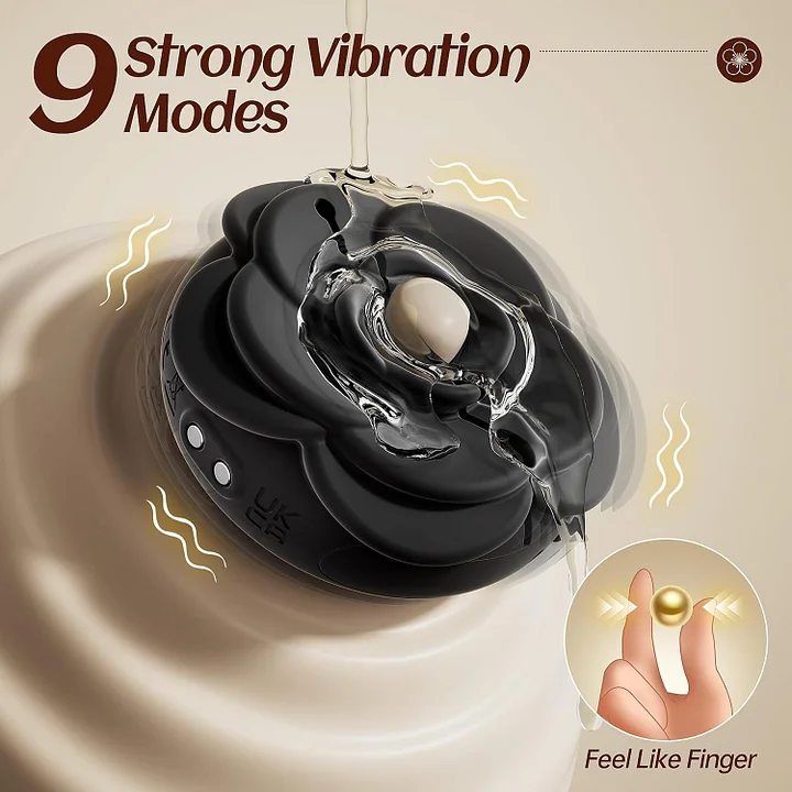 Rosara - Vibrating Nipple Clamps Rose Nipple Toys With 9 Vibrating Modes & Remote Control-IntimiLife