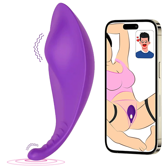 Discreet wearable panty vibrator shown in hand demonstrating compact size