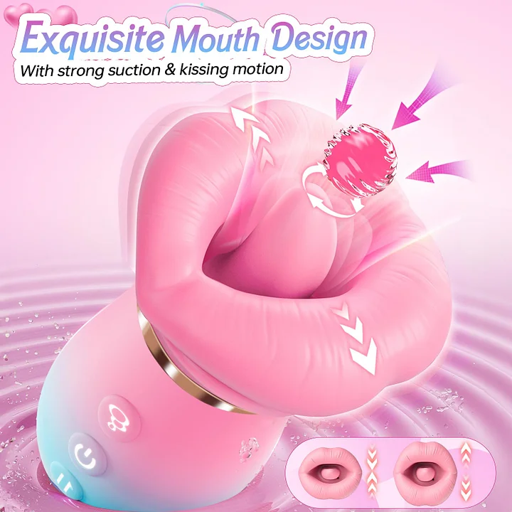 KissMaster - Tongue Vibrator 2025 Upgraded App-Controlled Big Mouth Kissing & Suction Vibrator-IntimiLife