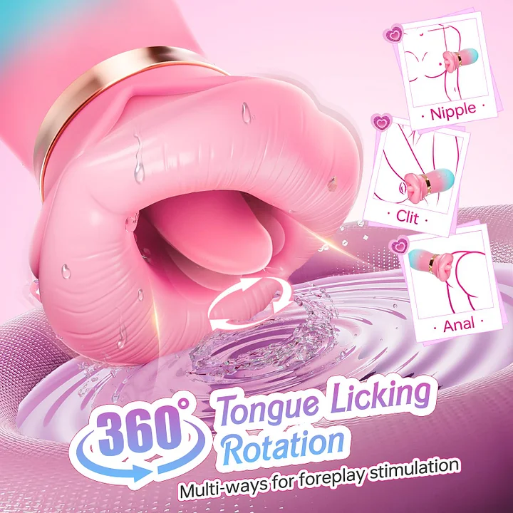 KissMaster - Tongue Vibrator 2025 Upgraded App-Controlled Big Mouth Kissing & Suction Vibrator-IntimiLife