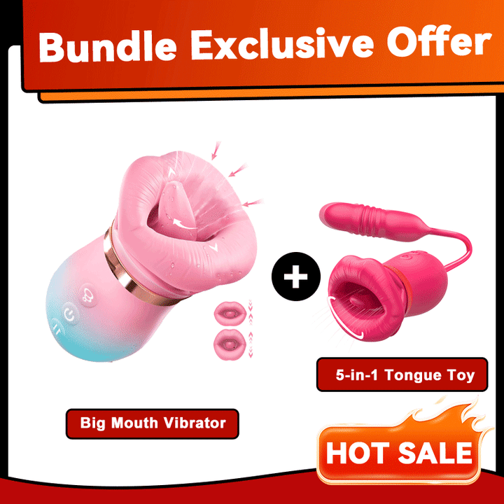 Close-up of the tongue licking mechanism in motion on the adult toy