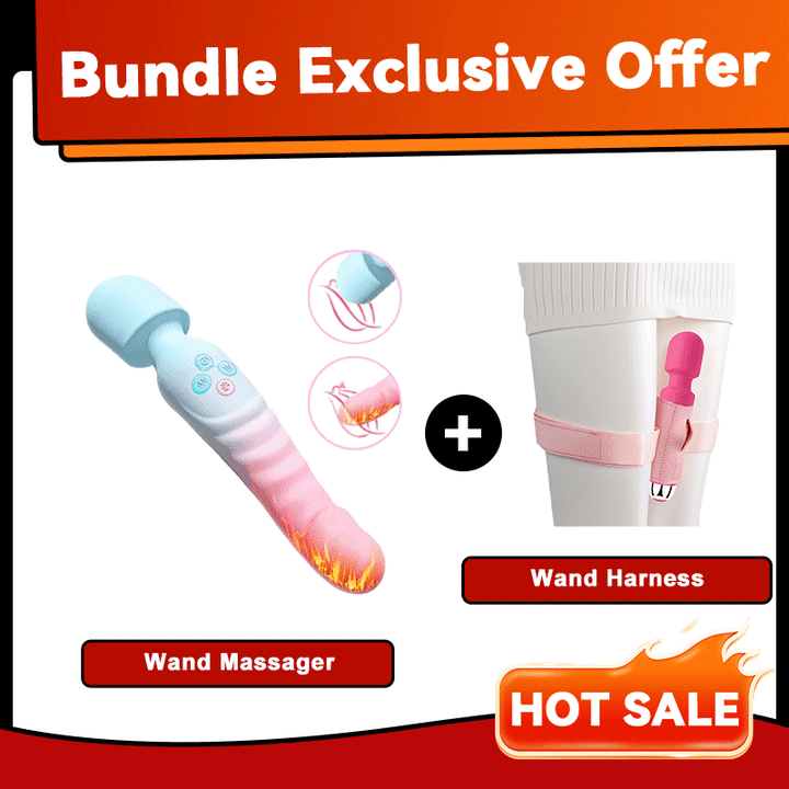Aura – Heating Dual-Ended Wand Vibrator with Flexible Neck for Clitoral and Internal Stimulation-IntimiLife