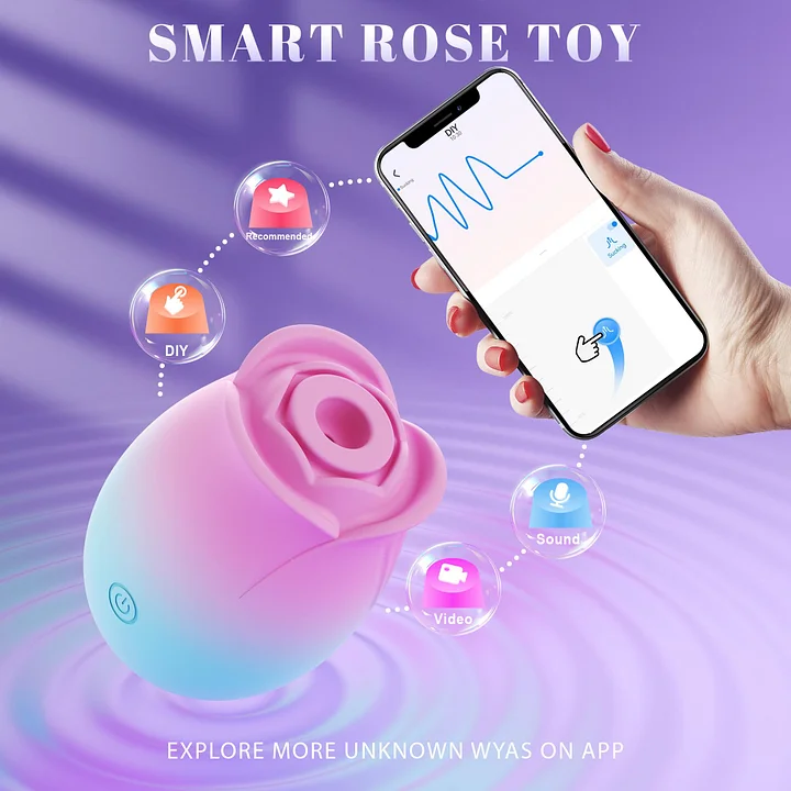 Display of multiple vibration patterns and suction level settings on smartphone app