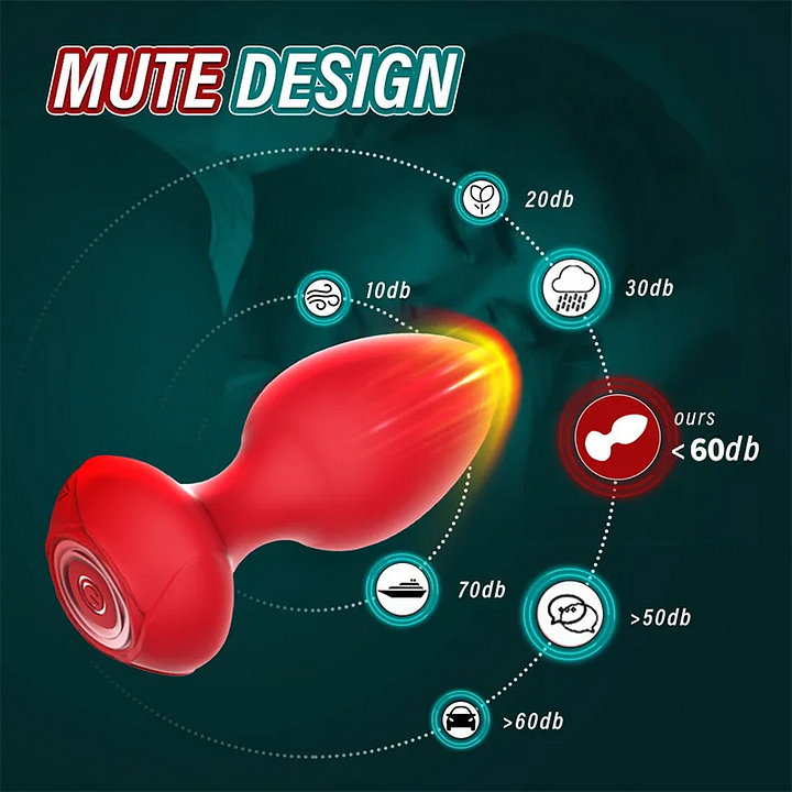 Size comparison of anal plug next to remote control showing portable design
