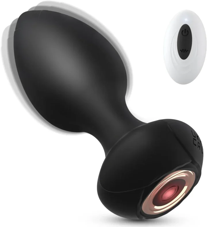 Wireless remote control vibrating anal plug with ergonomic silicone design