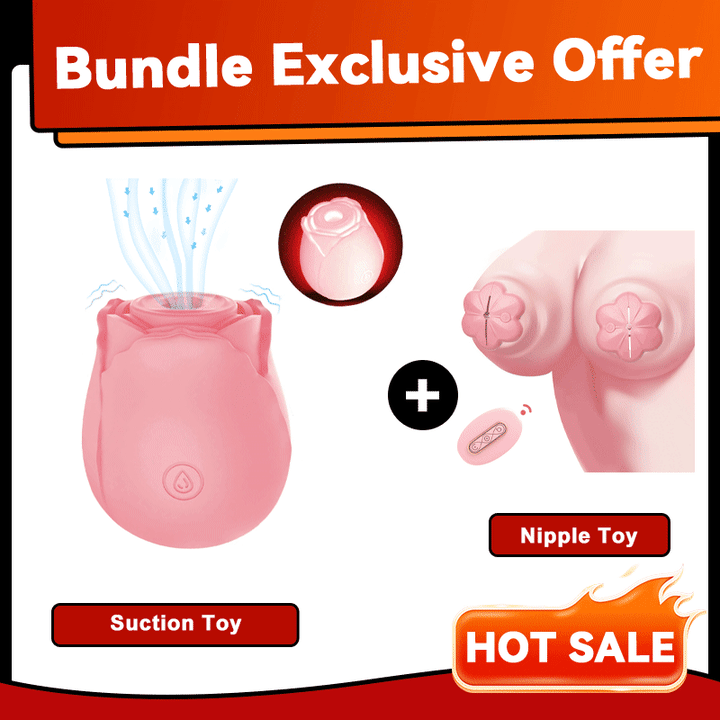 Body-safe silicone rose stimulator in hand showing comfortable grip