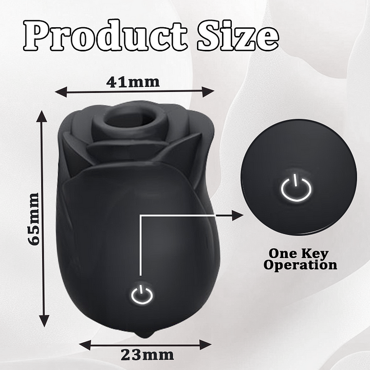 2 in 1 Rose Sucking & Tongue Licking Black Rose Toy-IntimiLife