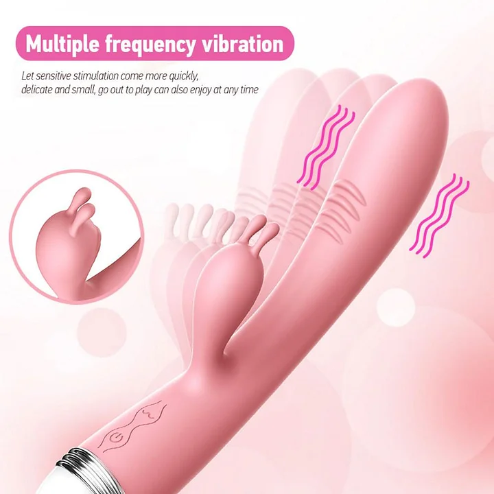 Close-up of the clitoral stimulator and G-spot tip with detailed construction