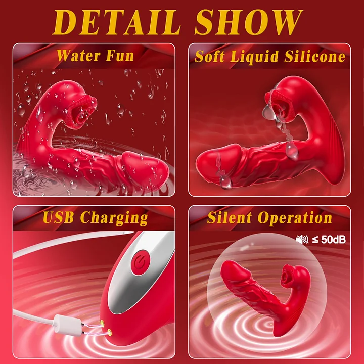 Trovina 2-in-1 Wearable Toy – Clitoral Kiss Suction with Thrusting & Vibration-IntimiLife