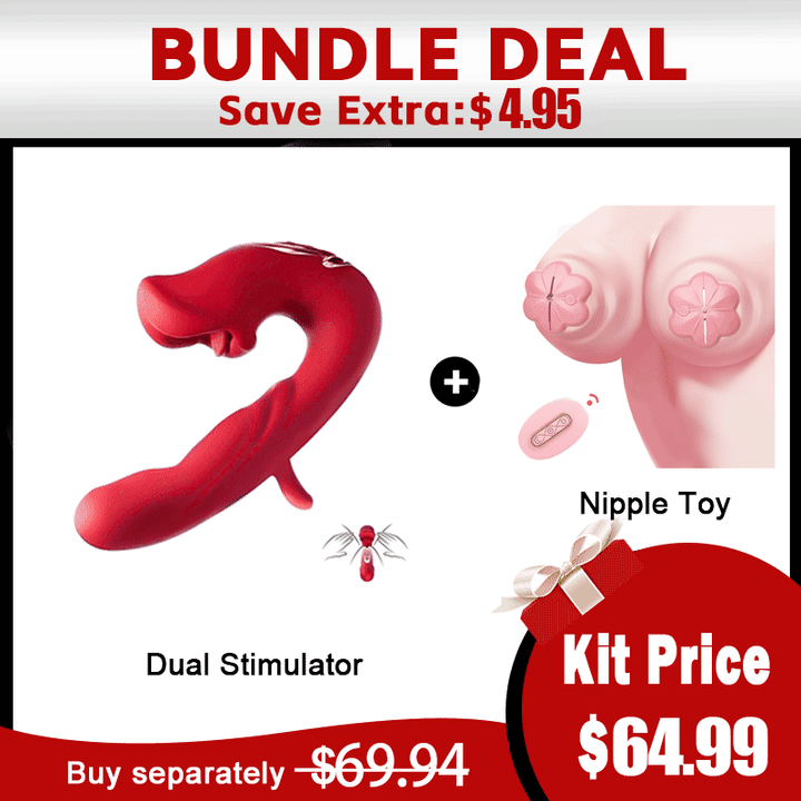 PulseWave - Rabbit Vibrator for Women 3-in-1 Licking Biting & G-Spot Vibration Flapping-IntimiLife