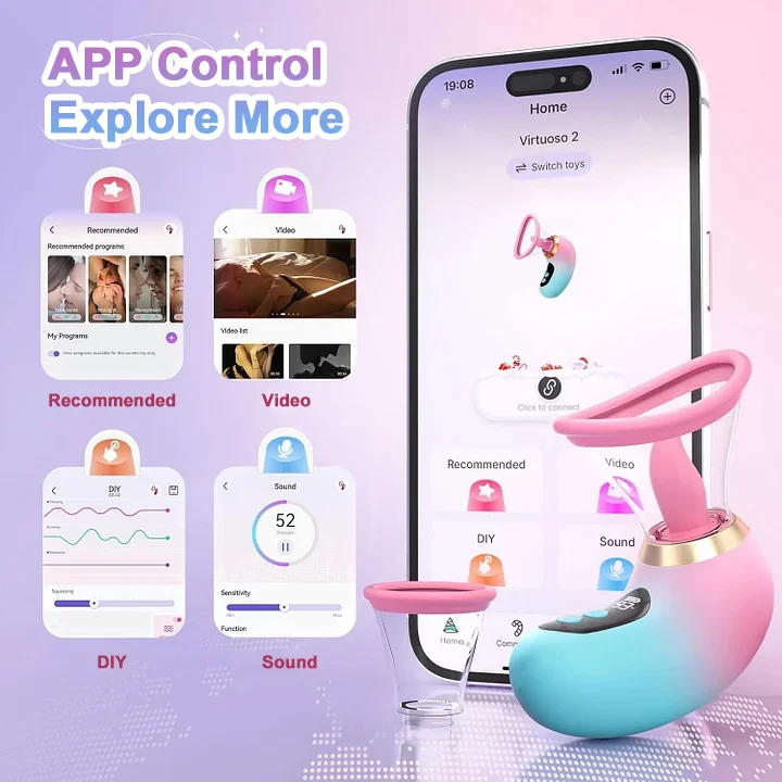 Dorelle Tongue Vibrator Suction App Control With Lcd Display-IntimiLife