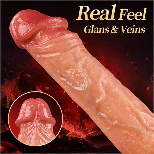 Vortan - 11.5 inches Sex Machine 8 Thrusting & Vibrating & Licking Dildos Vibrator With 90�� Adjustable Suction Base-IntimiLife