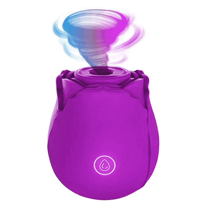 Rose-shaped clitoral suction vibrator with 7 vibration modes