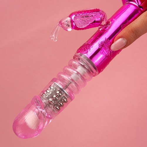 Rechargeable thrusting butterfly Thrusting rabbit vibrator