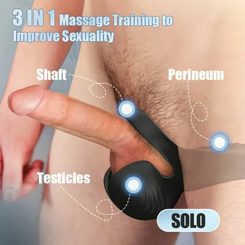Close-up of textured massage surface on vibrating ring