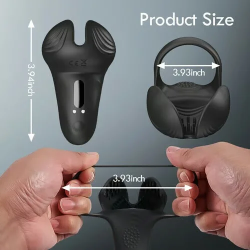 Close-up of textured massage surface on vibrating ring