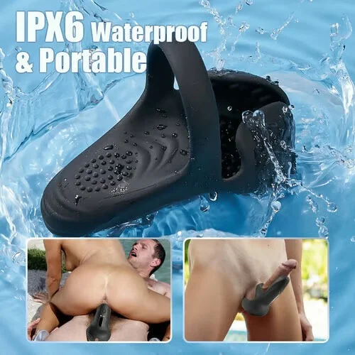 Multi-frequency vibrating ring with body-safe silicone material