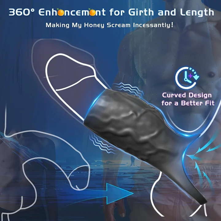 Vibrating ring in use position highlighting targeted G-spot stimulation and comfortable fit