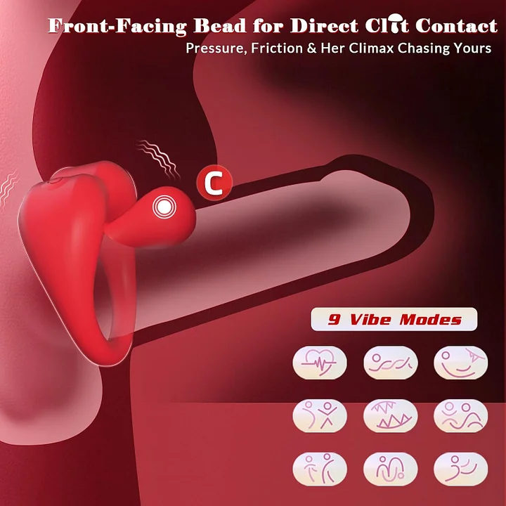 Wireless vibrating ring showing multiple vibration modes on smartphone app