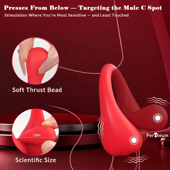 Ergonomic cock ring in use demonstrating comfortable fit and targeted stimulation