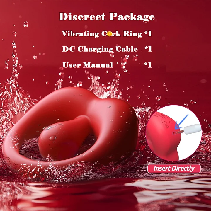 Wireless vibrating ring showing multiple vibration modes on smartphone app
