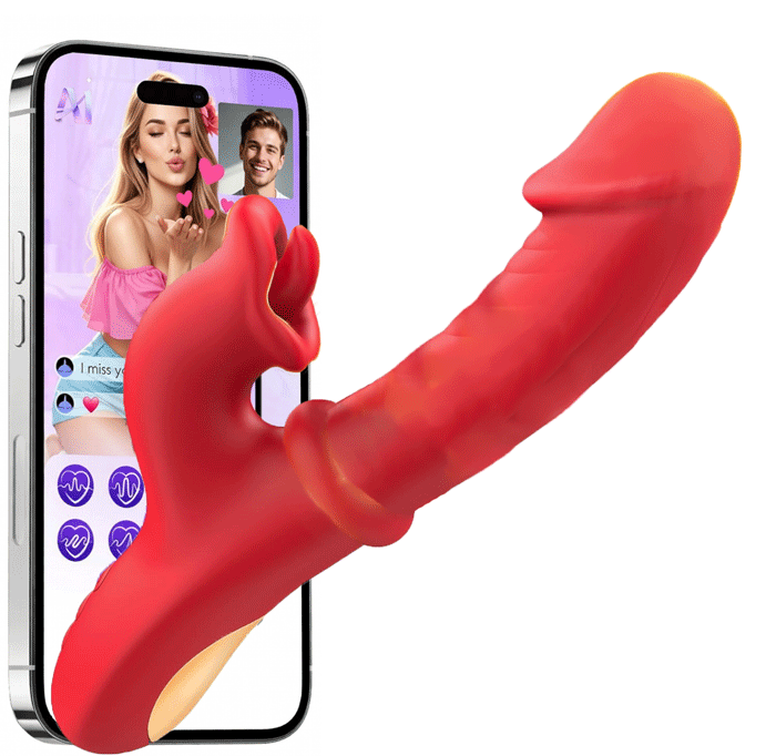 Waterproof rabbit vibrator in use during bath or shower for versatile pleasure