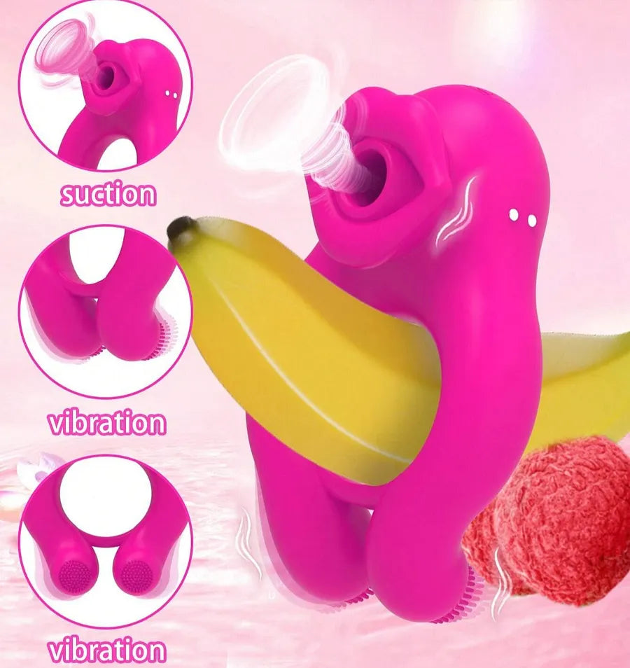 Couples Hot Night Set - External Suction Vibe Ring color or variant view