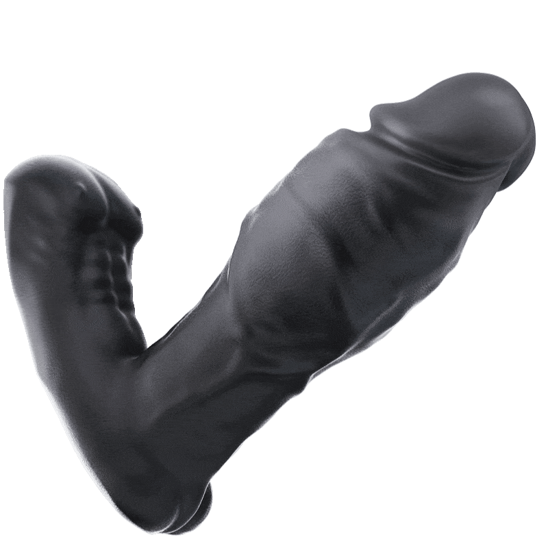 Close-up of premium silicone texture and sleek design of prostate toy