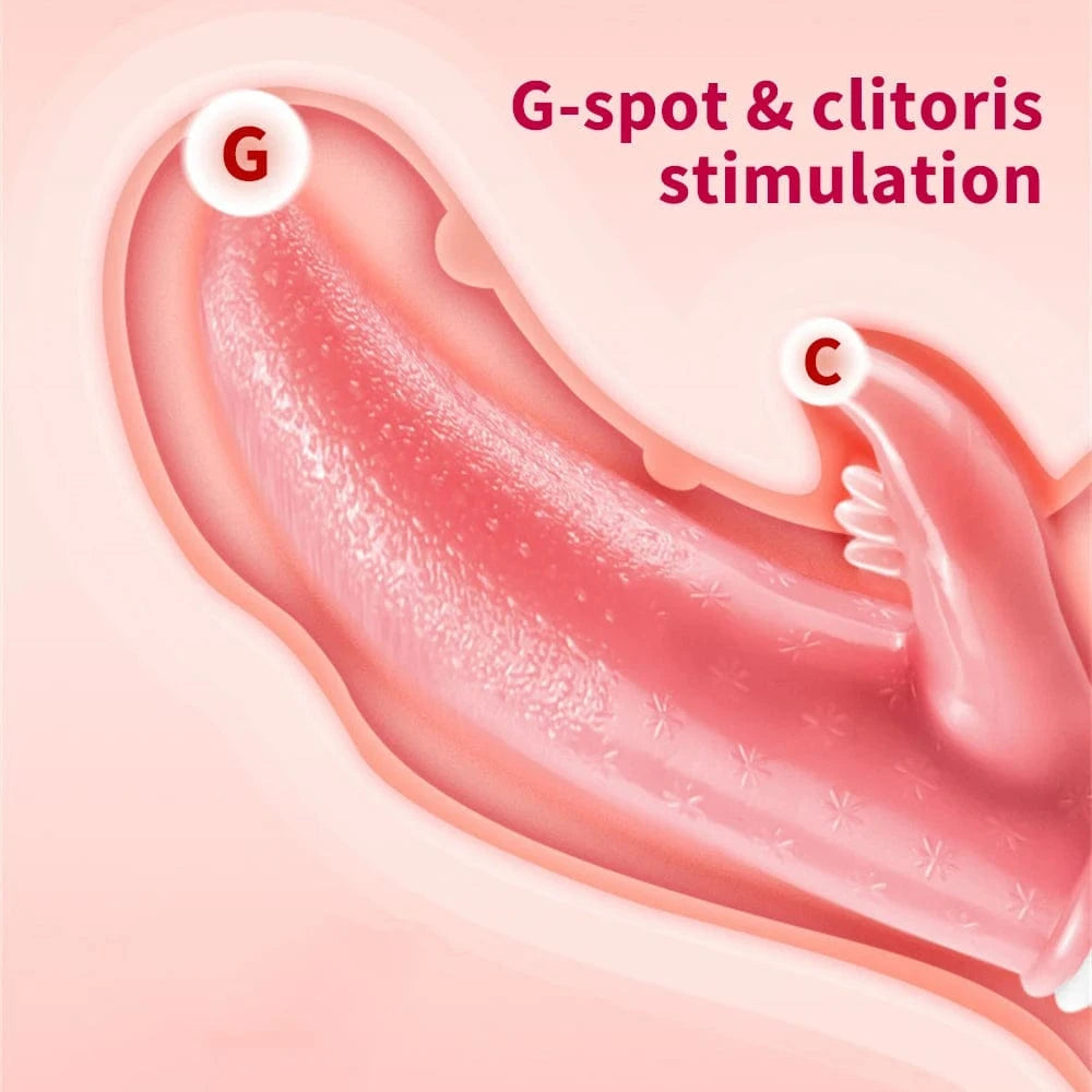 G-spot Clitoral Stimulation 12 Frequency Simulation Tongue Vaginal Massage Vibrator-IntimiLife
