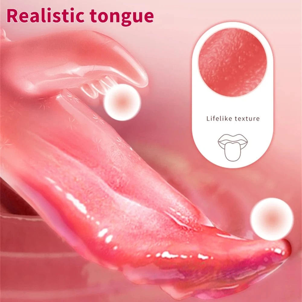 G-spot Clitoral Stimulation 12 Frequency Simulation Tongue Vaginal Massage Vibrator-IntimiLife