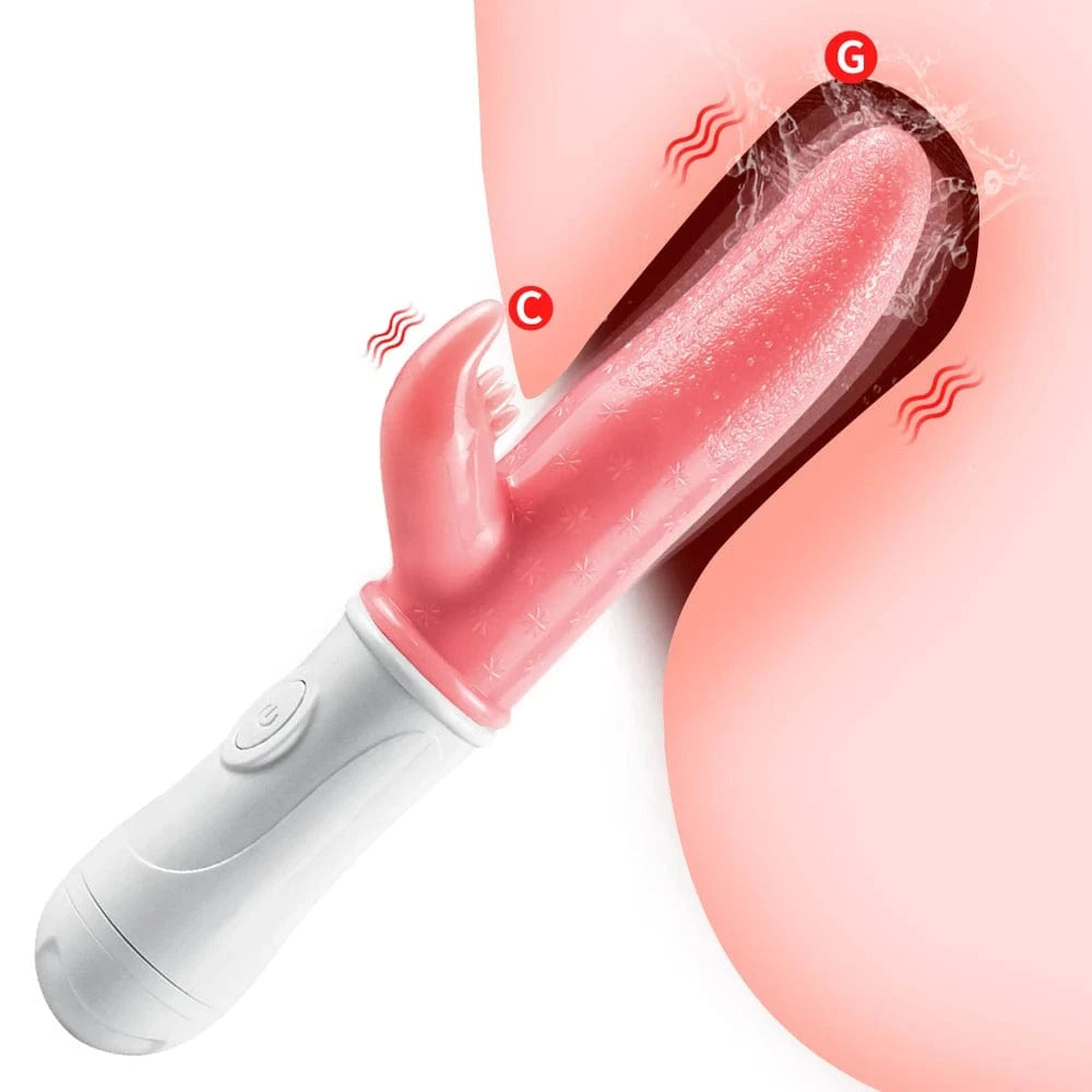 G-spot Clitoral Stimulation 12 Frequency Simulation Tongue Vaginal Massage Vibrator-IntimiLife