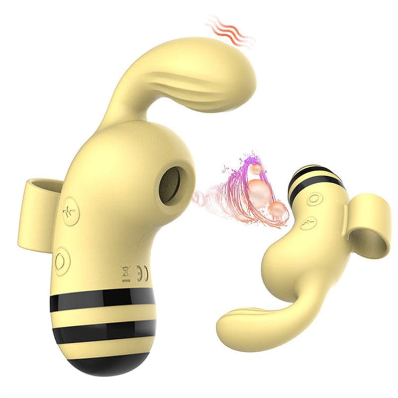 Clitoral stimulator showing suction opening and controls
