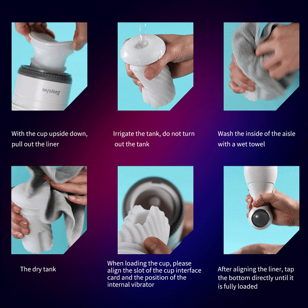 Ultra-quiet masturbator in use with discreet operation demonstration