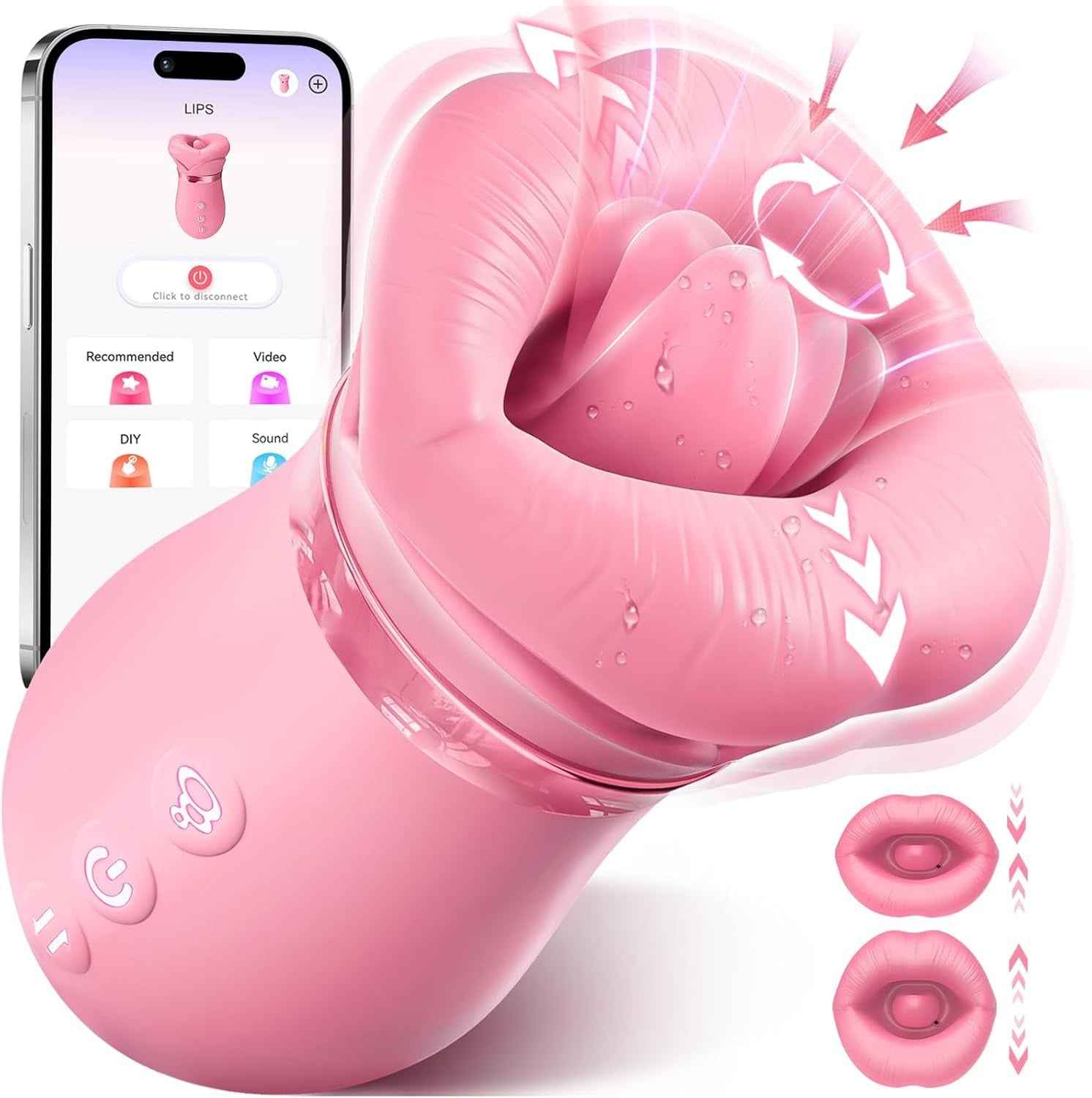 KissMaster - App-Controlled Tongue & Suction Massager