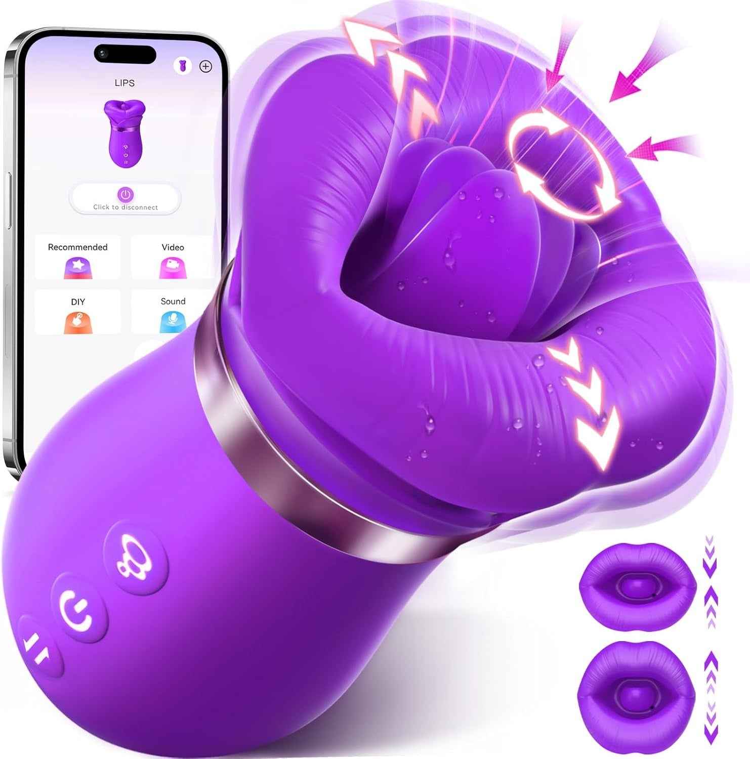 KissMaster - App-Controlled Tongue & Suction Massager