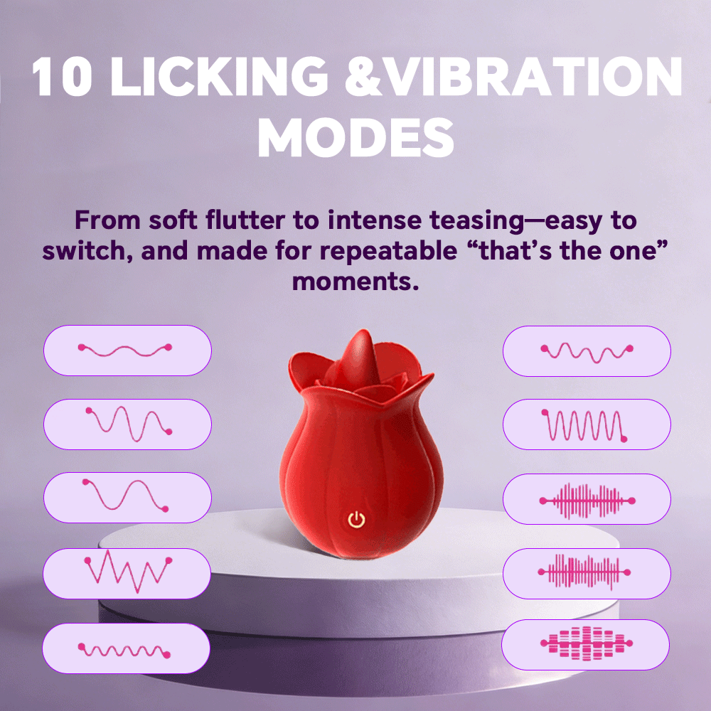 MLEM Rose Tongue-Style Massager – Easy-to-Position Design